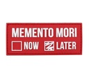 MEMENTO MORI LATER / 3D нашивка из ПВХ - красный
