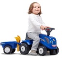 FALK Traktor Baby New Holland Niebieski Przyczepka Maksymalne obciążenie 25 kg