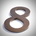 НОМЕР ДОМА, НОМЕРА ДОМА, АНТИЧНЫЕ КОРИЧНЕВЫЕ БУКВЫ