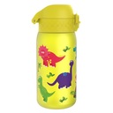 Спортивная бутылка для воды для мальчика, желтая, с твердым горлышком, Dinosaurs ION8, 0,35 л