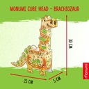 Monumi Sada Cube Head Dino - Tyranosaurus, Brachiosaurus, Velociraptor Vek dieťaťa 3 roky +