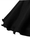 Черная хлопковая юбка с завитками для танцев и школы. Размер 122/128
