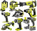НАБОР ИНСТРУМЕНТОВ RYOBI COMBO, 9 предметов, 18 В, 3 батарейки