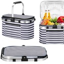 СКЛАДНАЯ ТЕРМАЛЬНАЯ КОРЗИНА ДЛЯ ПИКНИКА, ТУРИСТИЧЕСКАЯ ИЗОЛИРОВАННАЯ КОРЗИНА ДЛЯ ПОКУПОК