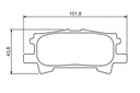 PADS BRAKE TOYOTA REAR LEXUS RX300 03- BOSCH photo 2 - milautoparts-fr.ukrlive.com