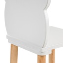 Стульчик для кормления для детей 3-7 лет, белый деревянный стул Teddy Bear, устойчивый, 52 см