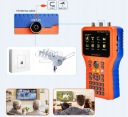 Измеритель сигнала ТВ DVB-S/S2/S2X/T/T2 с 4,3-дюймовым дисплеем и аккумулятором 4000 мАч