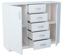 Komoda szafka 2D5S BIAŁA 110cm szuflady regał ROB