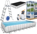 Каркасный бассейн прямоугольной формы 956х488х132 BESTWAY Pump Cover Ladder