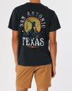Tričko Hollister uvoľneného strihu M TEXAS San Antonio Dominujúca farba čierna