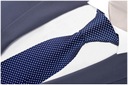 ЖАККАРДОВЫЙ мужской галстук в горошек, ТЕМНО-СИНИЙ RC49