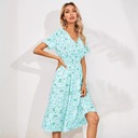 Dámska móda Kvetinové šaty Prints Kombinéza Casual Jednoduché B371-1 Pohlavie Výrobok pre ženy