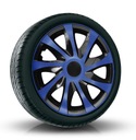 Draco CS Blue, 16 дюймов — черные колпаки, синие, комплект из 4 шт., универсальные