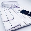 Elegantná biela PREMIUM pánska košeľa s pruhovanou lycrou SLIM-FIT Značka Massaro