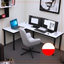 Белый угловой офисный компьютерный стол