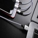 НЕЙЛОНОВЫЙ КАБЕЛЬ 3 В 1 USB-C MICRO USB APPLE LIGHTNING IPHONE IPAD ANDROID 1,2 М