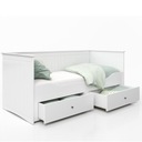 Молодежная складная кровать с ящиками и матрасами 80x200 шляпы белые