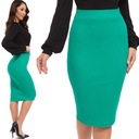 530_ SPÓDNICA prążkowana DOPASOWANA midi