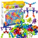 ZESTAW KLOCKI KONSTRUKCYJNE Z PRZYSSAWKAMI ZWARIOWANE ZWIERZAKI