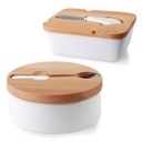 НАБОР БЕЛОЙ ФАРФОРОВОЙ МАСЛЕНКИ И САХАРНИКИ