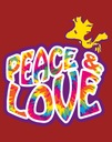Peanuts Woodstock Peace Love Oficiálne tričko Pohlavie Výrobok pre mužov
