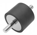Wibroizolator walcowy typ A gumowy 60x40mm M12x37