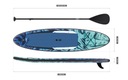 SUP доска для плавания Надувная 2в1 Atler Sea 70 150 кг 330 см