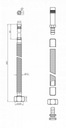Шланг аккумуляторной батареи, комплект из 2 шт., ЧЕРНЫЙ, 3/8 x M10, 60 см, N-W