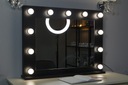 Голливудский зеркальный туалетный столик с черной светодиодной подсветкой