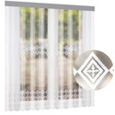 РАЗМЕТКА ШТОР С ВЫШИВКОЙ ГОТОВАЯ ШТОРА С ВЫШИВКОЙ БЕЛАЯ 400х230 для ГОСТИНОЙ