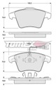 1393/TOM BRZDOVÉ DOŠTIČKY. VW T5 03- KOLESÁ 16 S DETEKTOROM