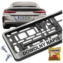 Ramka Z NAPISEM pod tablicę rejestracyjną do NAPIS TEKST CYTAT IMIĘ srebrna