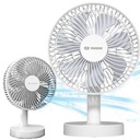 WENTYLATOR WIATRAK BIURKOWY PRZENOŚNY AKUMULATOROWY USB-C 4 PRĘDKOŚCI HIT!