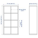 IKEA KALLAX regał 77x147 biały Szerokość mebla 77 cm