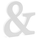 Деревянный знак И, белый декор, сплошной ОРНАМЕНТ