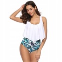 КУПАЛЬНИК БИКИНИ С ВЫСОКОЙ ПОСАДКОЙ БЕЛЫЙ ЛИСТ XXL