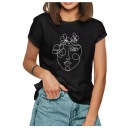 ЖЕНСКАЯ ФУТБОЛКА С ПРИНТОМ ЛИЦА L