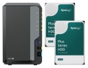 Synology DS224+ 6 ГБ ОЗУ + 2 модуля Synology Plus по 8 ТБ