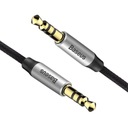 Kabel audio mini jack 3,5mm AUX 1,5m czarno-sreb Długość przewodu 1.5 m