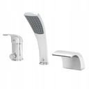 Смеситель для ванны на 3 отверстия, хромированный каскад