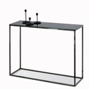 ЭЛЕГАНТНАЯ ПРОСТАЯ КОНСОЛЬ 100 СМ BALI ЧЕРНЫЙ ГЛЯНЕЦ СТЕКЛО МРАМОР ГЛАМУР