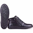 Мужские зимние ботинки челси, кожаные ботинки, черные 42