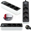 LISTWA ZASILAJĄCA PRZEDŁUŻACZ ELEKTRYCZNY 3 GNIAZDOWY KABEL 1,5m ECOLOR