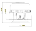ФАРА ПОПЕРЕДЖУВАЛЬНА LED (СВІТЛОДІОД) Z ПУЛЬТОМ БЕЗПРОВІДНА BURSZTYNOWA 3 ШЕСТЕРНІ BLYSKU  фото 9
