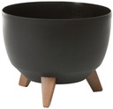 Цветочный горшок-чаша ROMA 33 - матовый черный