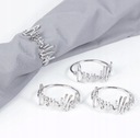 Серебряные кольца для салфеток «Бисмиллах» — набор из 8 шт.