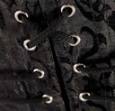 Корсет для похудения черного цвета с завязками OVERBUST