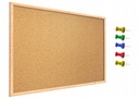 ПРОБКОВАЯ ДОСКА, ДЕРЕВЯННАЯ РАМА 80х60 + ШПИЛЬКИ