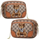 ЖЕНСКАЯ СУМКА MESSAGE, СУМКА НА ПЛЕЧЕ, LITTLE BEAR, С ПОКРЫТИЕМ, СВЕТЛО-КРАСНАЯ