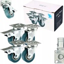 4 УНИВЕРСАЛЬНЫХ ПОВОРОТНЫХ КОЛЕСА 50 ММ С ТОРМОЗАМИ ДЛЯ ПРОМЫШЛЕННОГО ТРАНСПОРТА